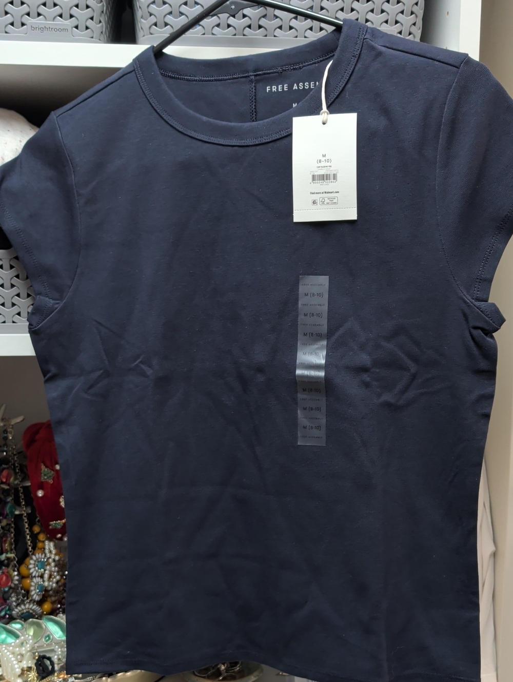 Women's Navy Crew Neck T-Shirt